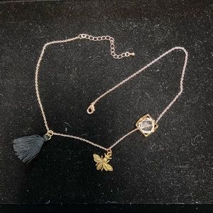 Gold charm necklace